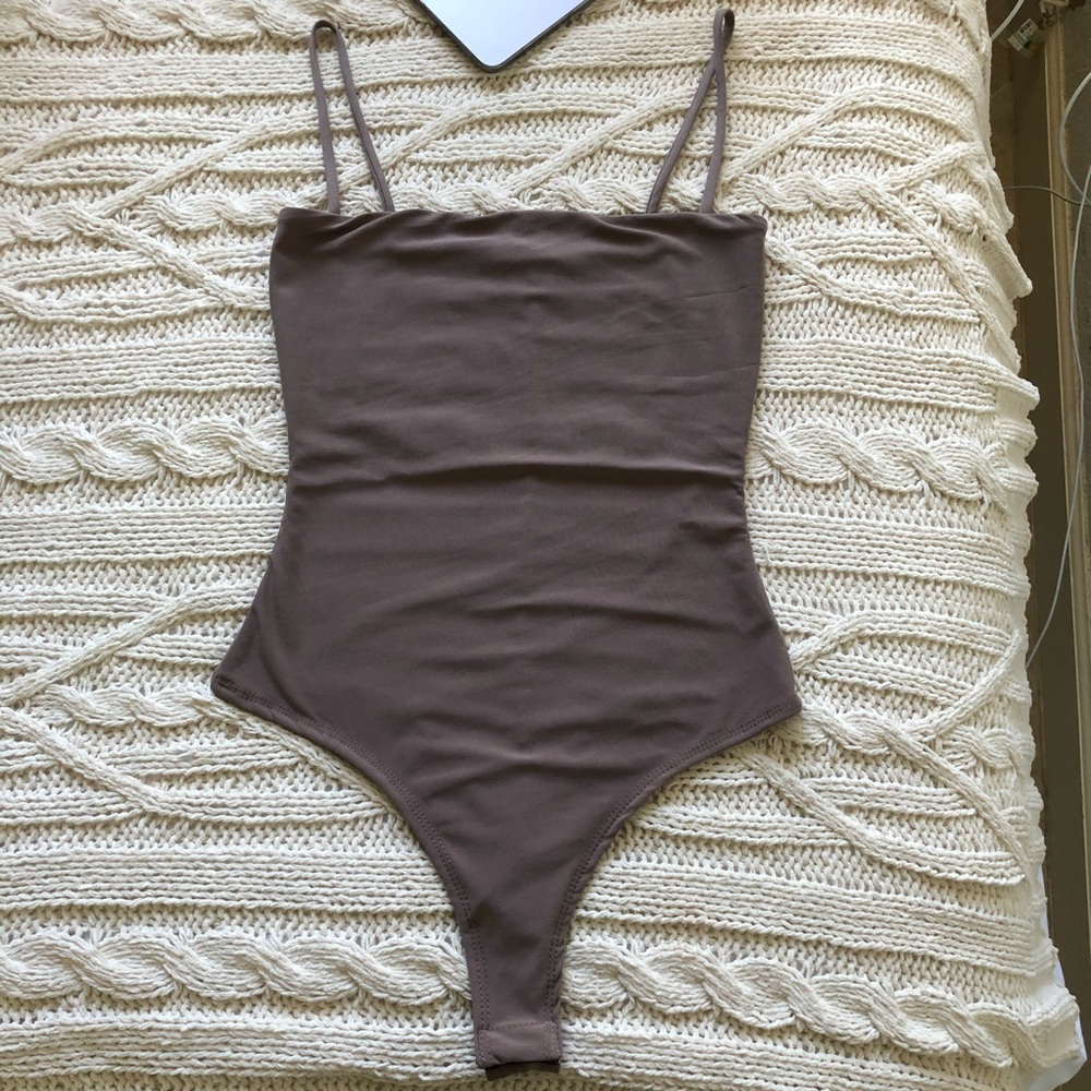 Fashion Nova grayish/purplish bodysuit